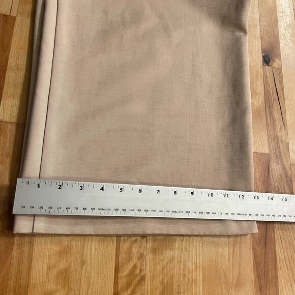 Happy X Nature‎ Pants Wide Leg Beige Textured Trousers Sz 4 Pleated High Waisted - Picture 6 of 9